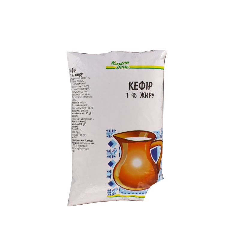 Кефір КОЖЕН ДЕНЬ 1%, 900г, плівка поліетиленова